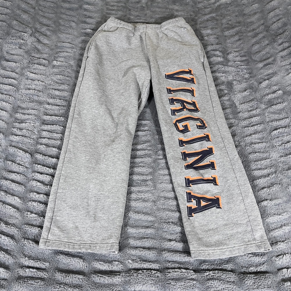 Blue 84 Virginia UVA Cavaliers Sweatpants Heather Gray Wide Leg XS AQ045